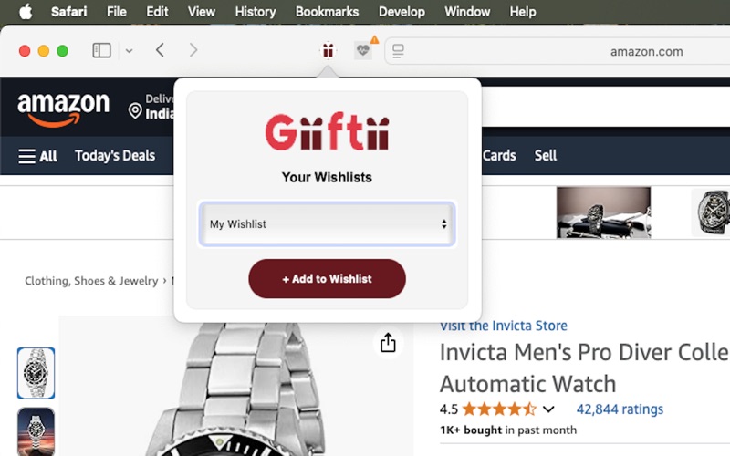 Giiftii Extension screenshot