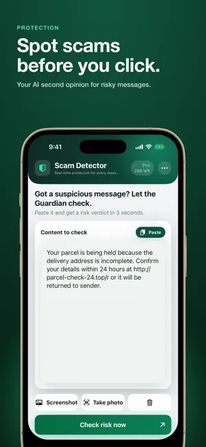 Scam Detector: Guardian screenshot 1