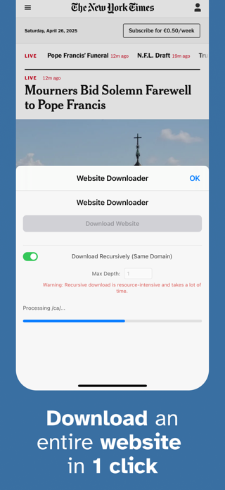 Website Downloader & Copier Screenshot 1 of 1