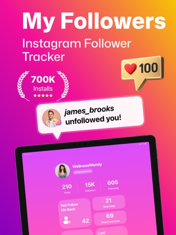 My Followers Unfollow Tracker iPad screenshot 1