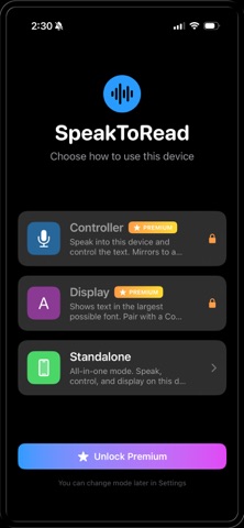 Speak to Read screenshot