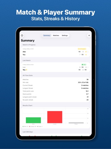 Pickleball Score Keeper App iPad screenshot