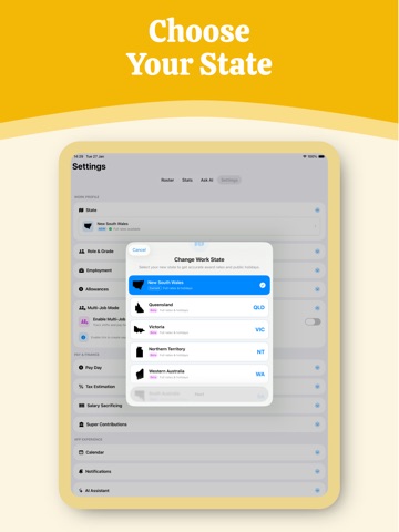 MyRoster - For Shift Workers iPad screenshot 7