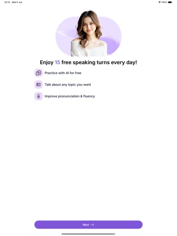 Speak & Learn English SpokziAI iPad screenshot