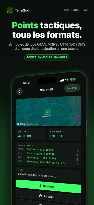TerraGrid: GPS militaire MGRS screenshot 4 of 10