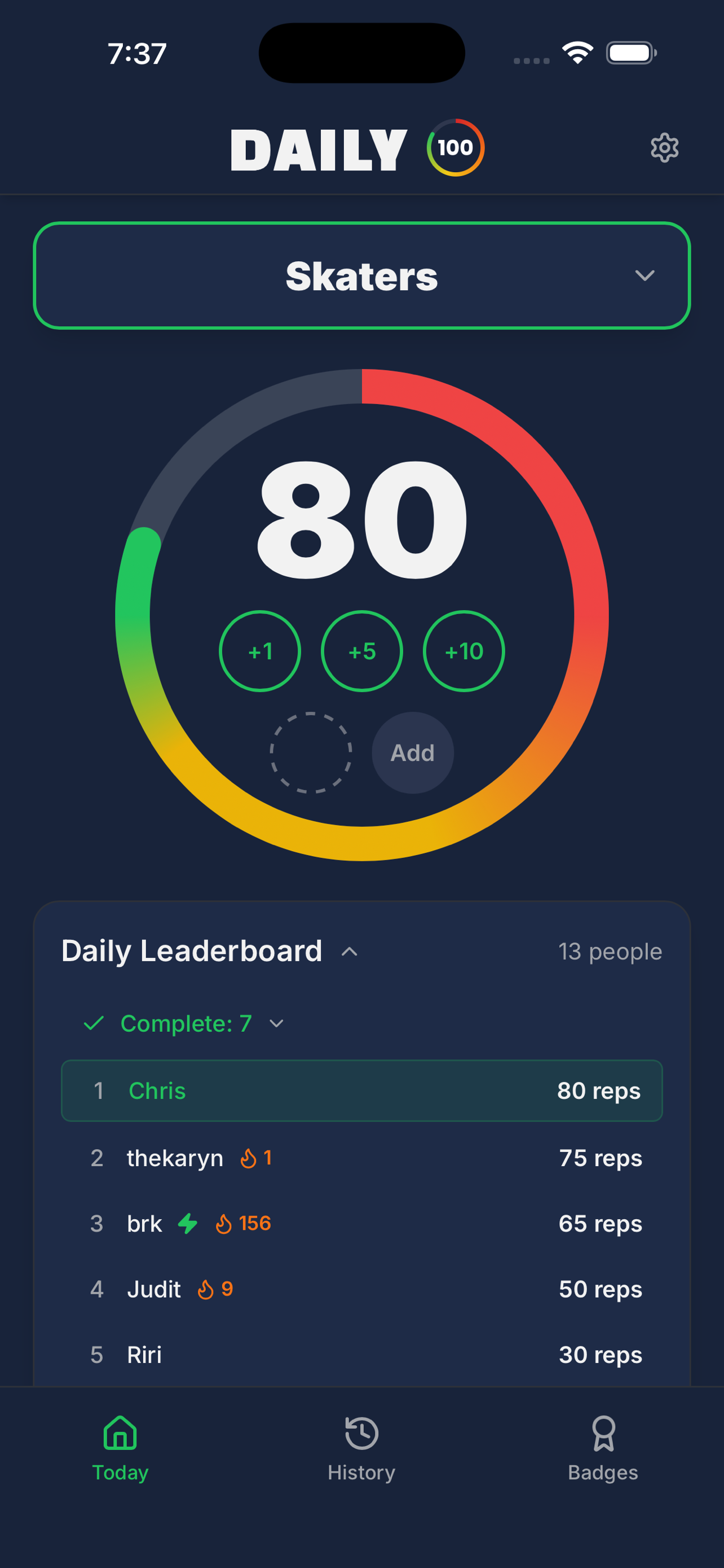 Daily100: Fitness Challenge
