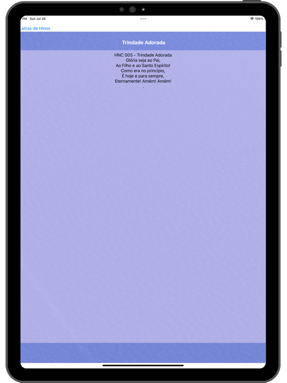 Hinário Novo Cantico iPad screenshot 4 - Book app