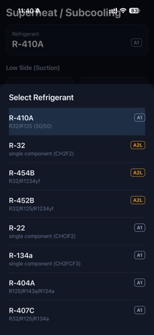 RefCalc: Refrigerant PT Chart Screenshot 5 of 6