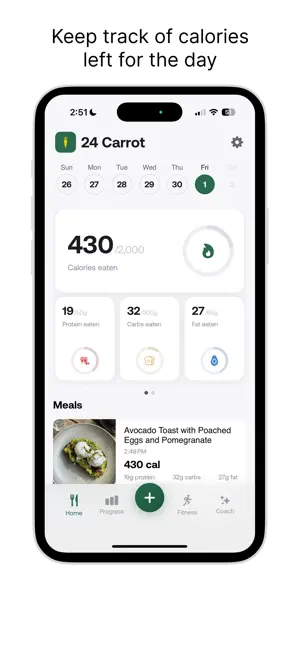 24 Carrot: AI Calorie Tracker screenshot 3