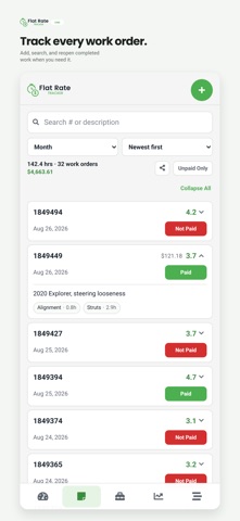 Flat Rate Tracker One app screenshot 3