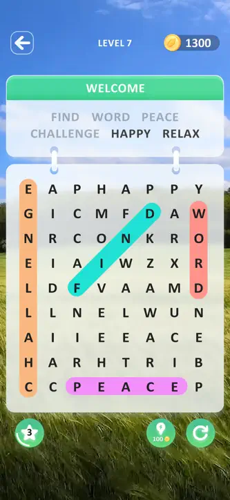 Serene Word Search screenshot 1