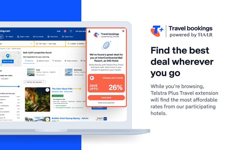Telstra Plus Travel screenshot
