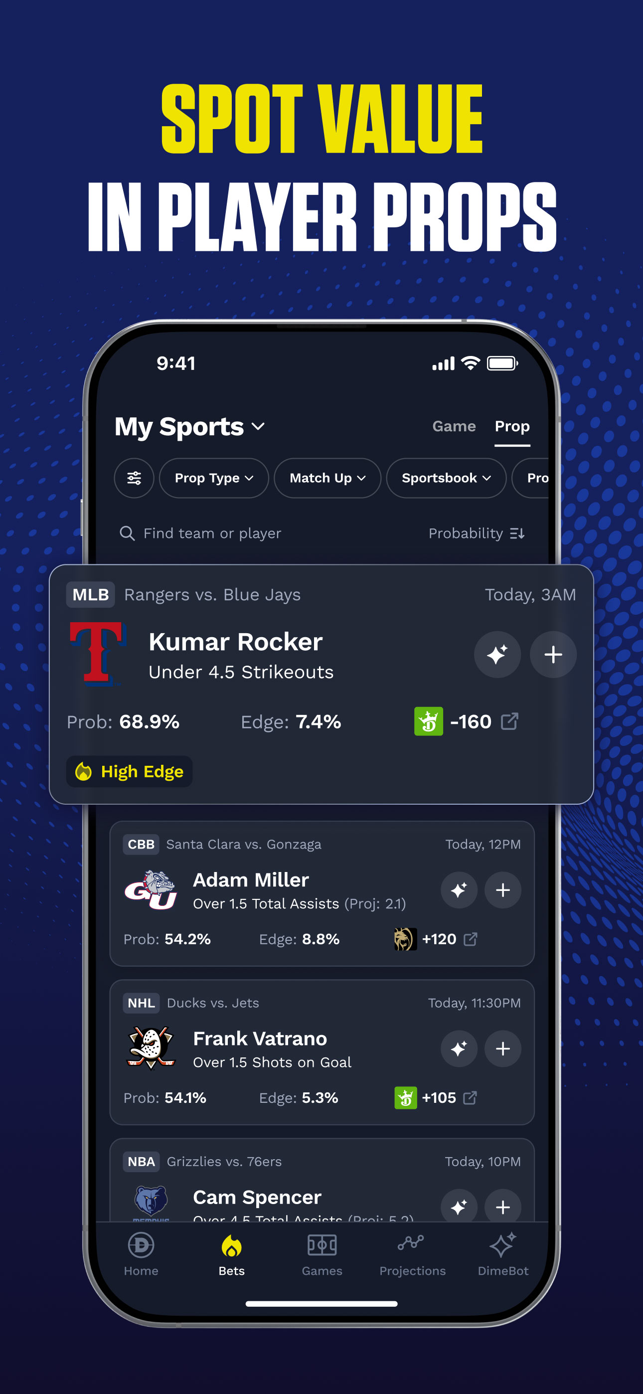 Dimers: Picks, Props & Parlays screenshot 5