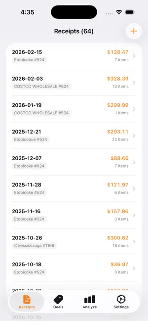 CostScanner screenshot 3