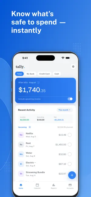 Bill Organizer: tally screenshot 1