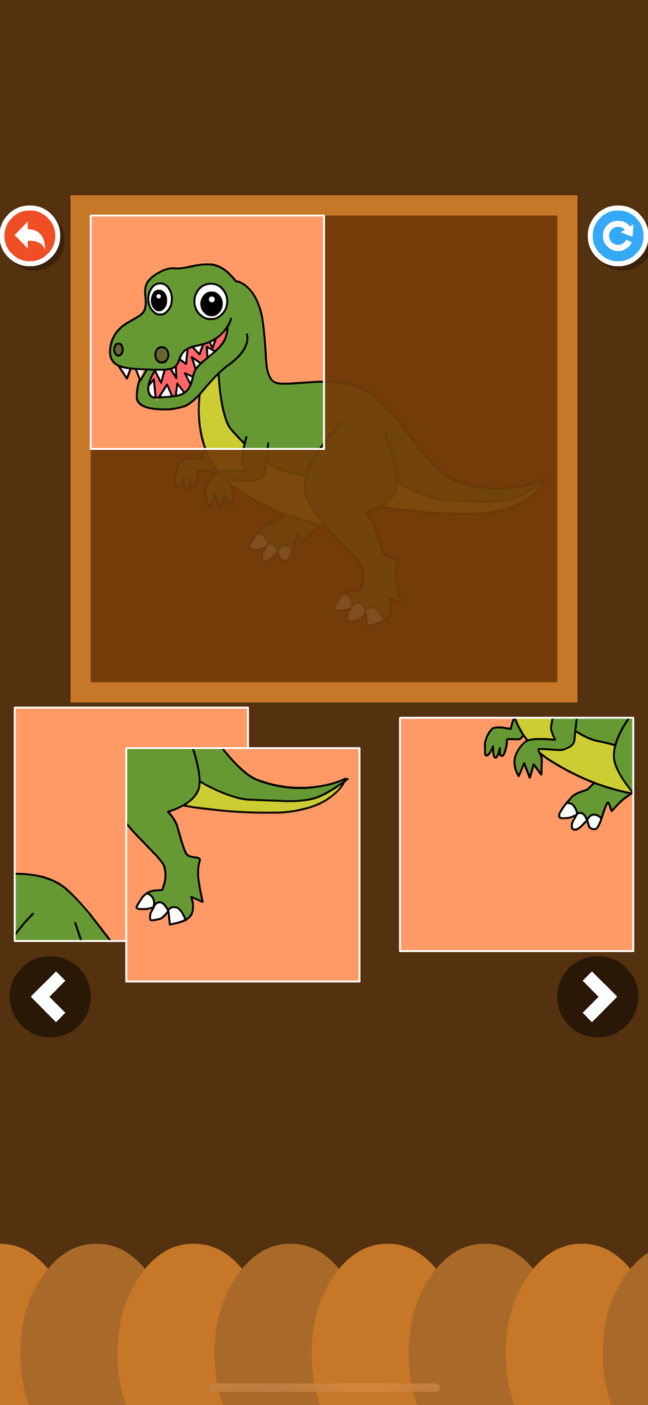 Dinosaur puzzle Doodle Colorin