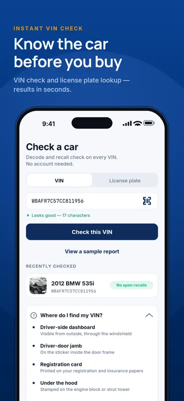 Checar VIN: Reporte de Autos screenshot 1 of 10