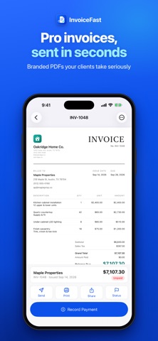 InvoiceFast: Invoice Maker Screenshot 1 of 7