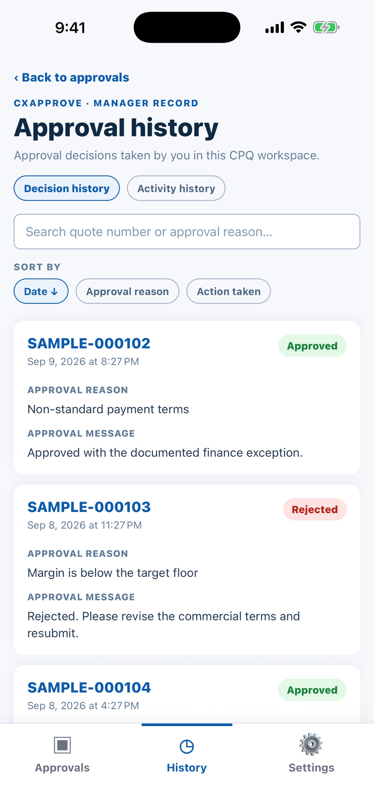 Screenshot 3 of CXApprove