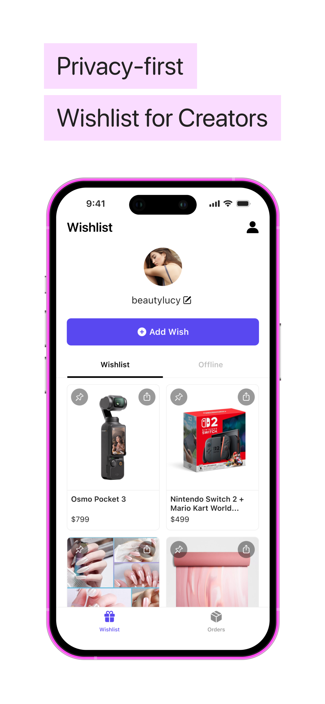 Fanwish: Wishlist for Creators
