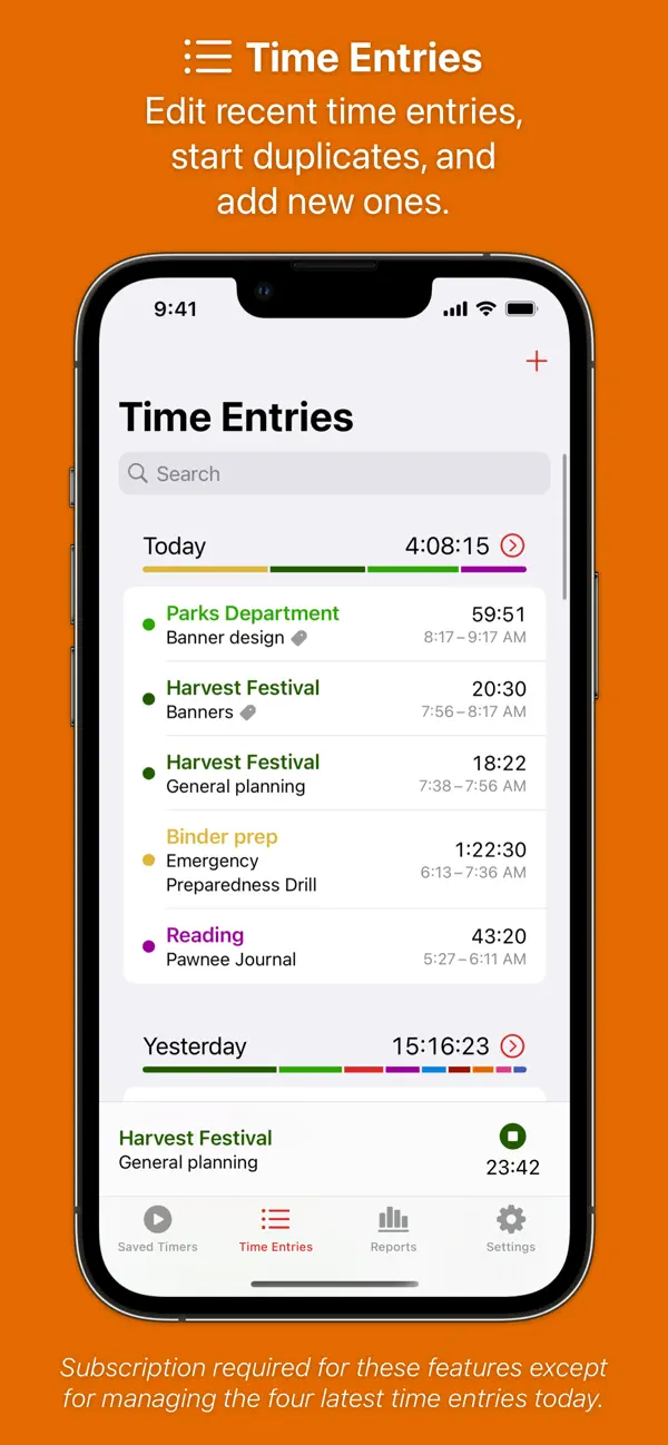 Timery for Toggl Screenshot 2