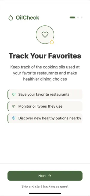 OilCheck: Restaurant Oils screenshot 1