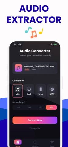 Audio Converter - m4a to mp3 iPhone screenshot