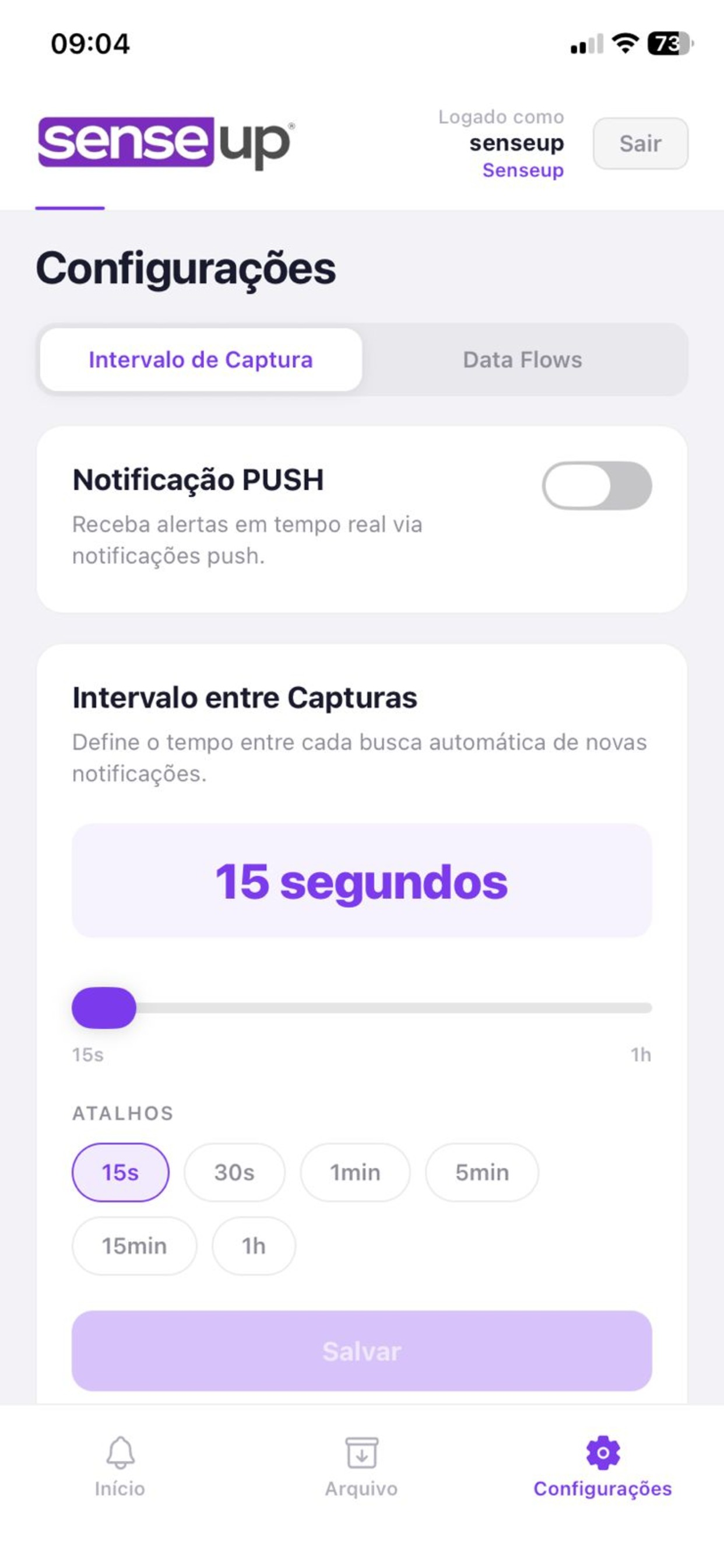 SenseUp Notificações screenshot 5