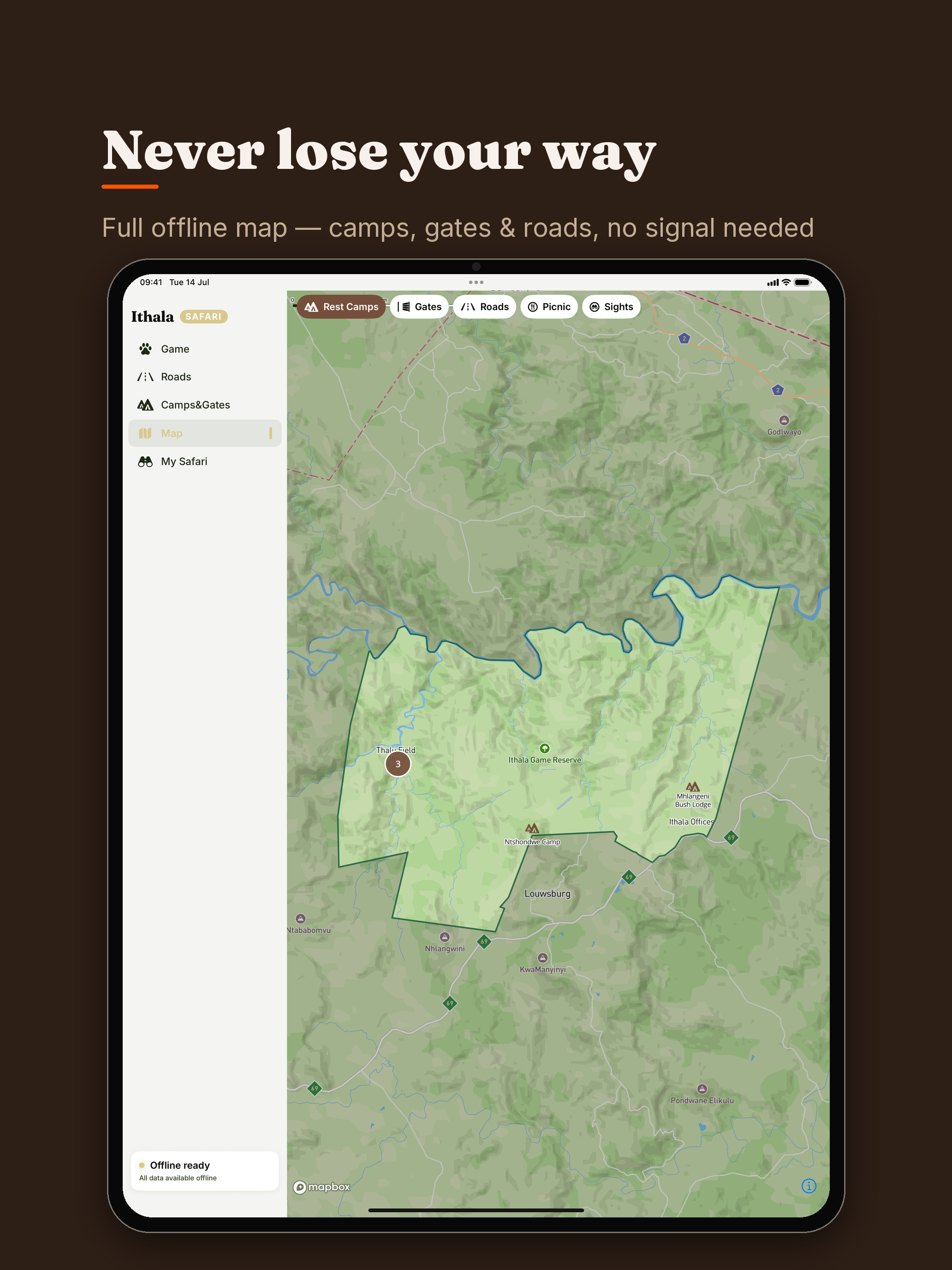 Ithala Safari: Map & Guide screenshot 9