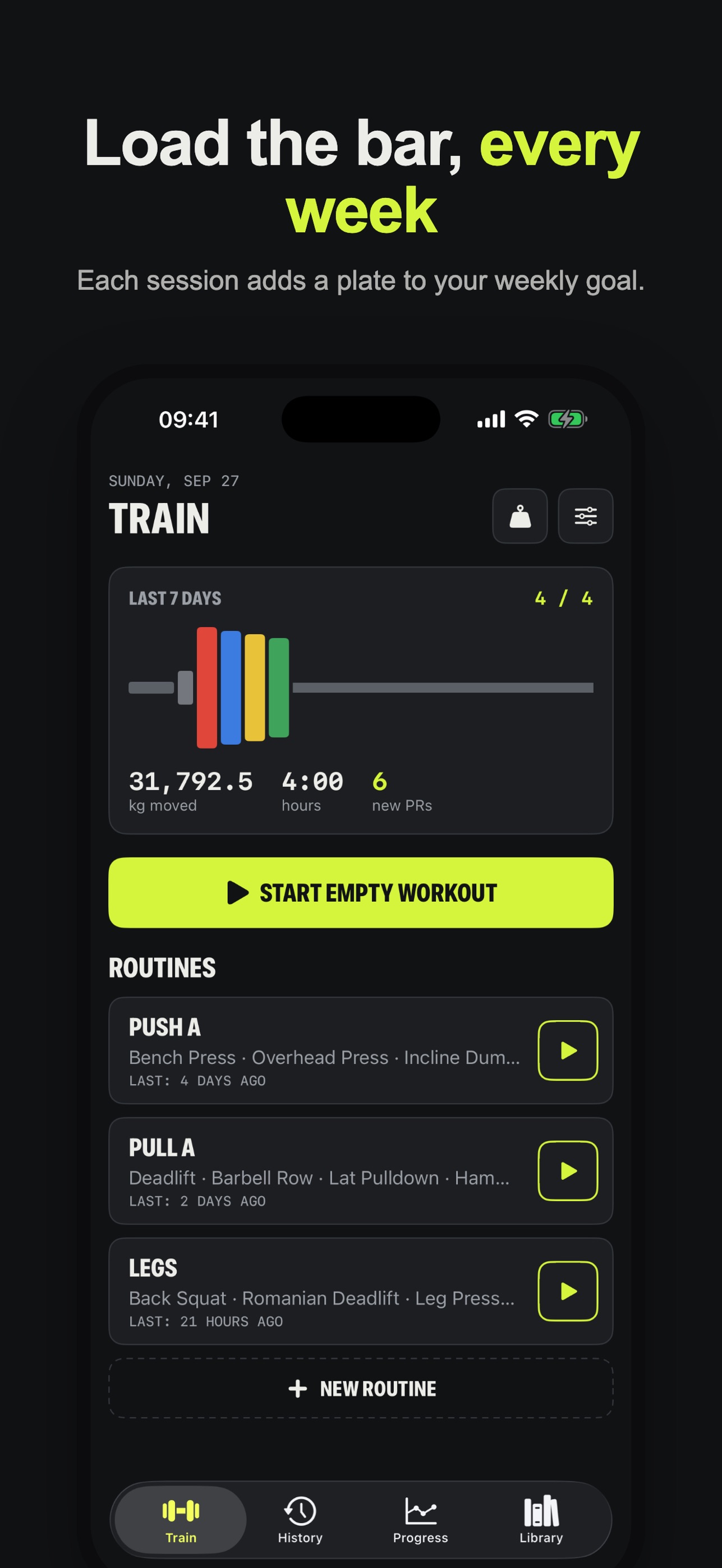 Screenshot 1 of Kettlebook: Gym Workout Log