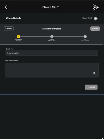 Dunlop Warranty iPad screenshot