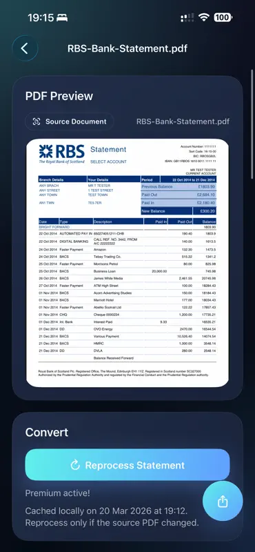 PDF Bank Statement Converter screenshot 5 of 8