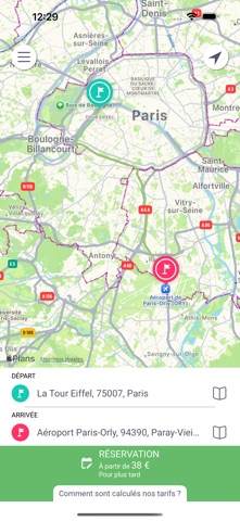 CDG TRANSFERT VTC screenshot
