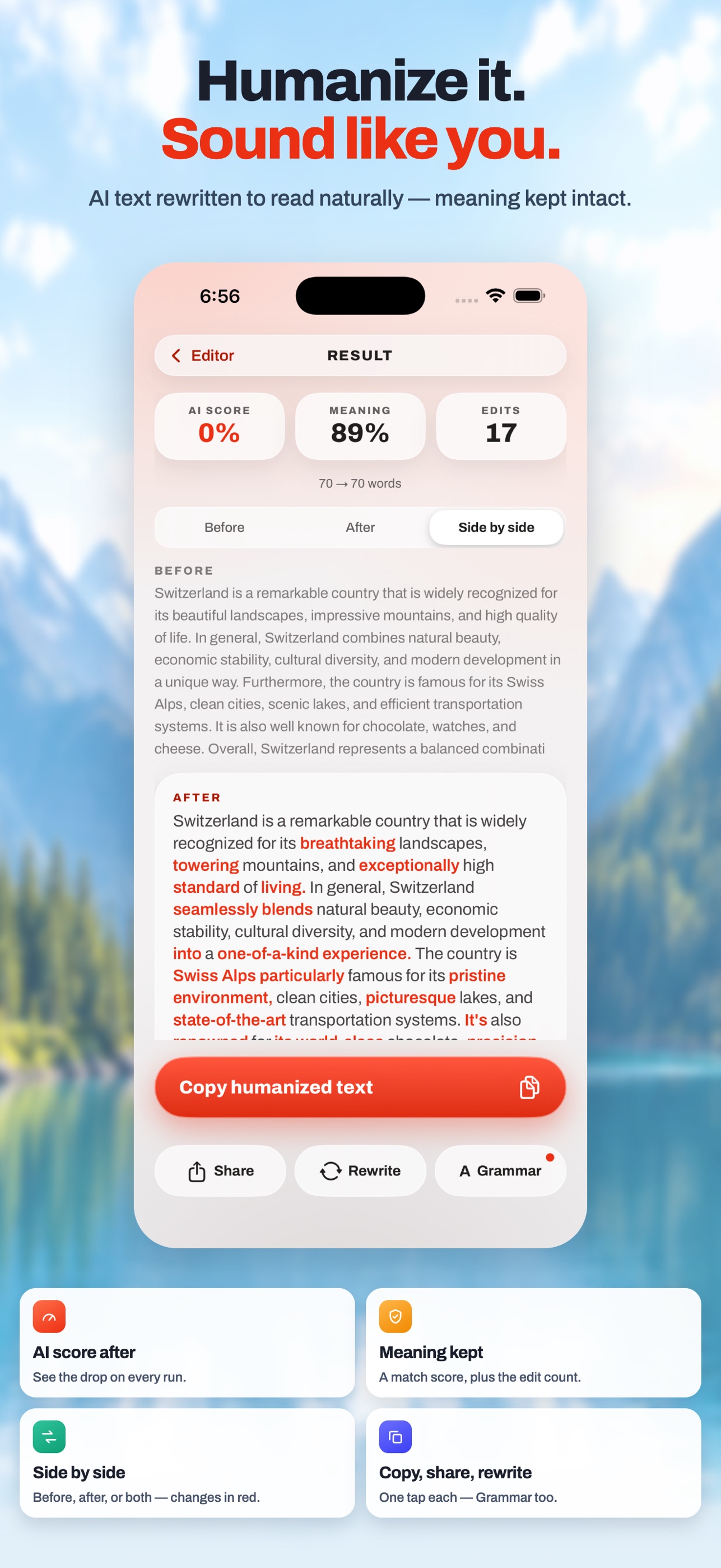 Screenshot 1 of Grammar checker - Humanize AI