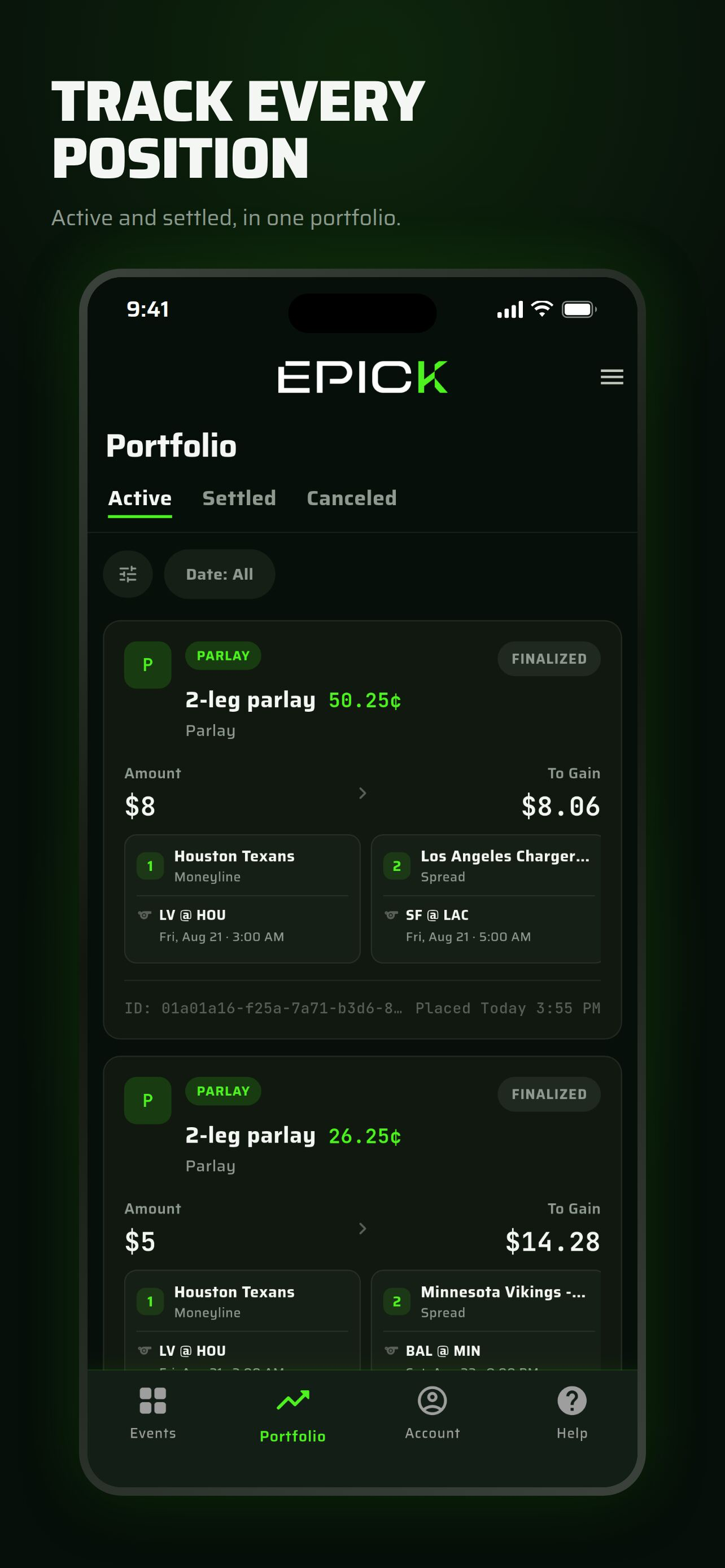 EPICK - Skill Based Sports App screenshot 6