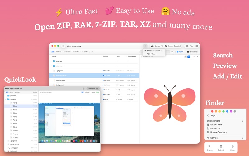 Zipy screenshot 1