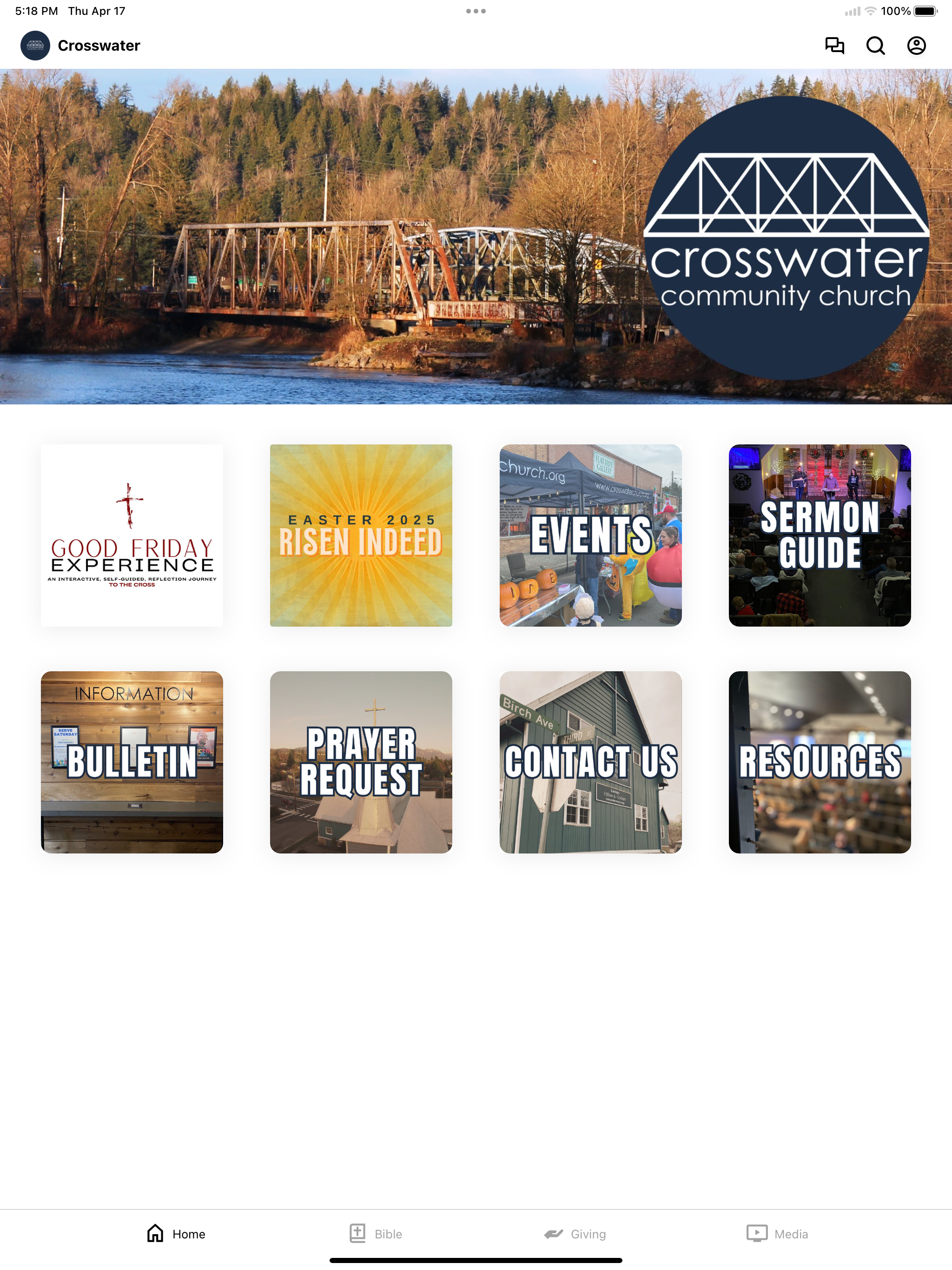 Crosswater Church App