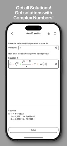 Numerical Solver iPhone screenshot