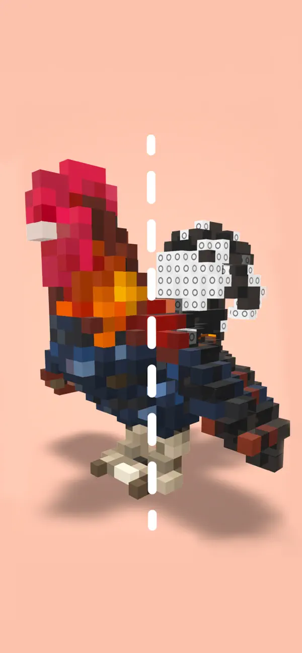 Screenshot #3 pour Wild Voxels: Color 3D Animals