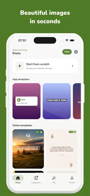 Kiwia - Quotes Maker screenshot 1