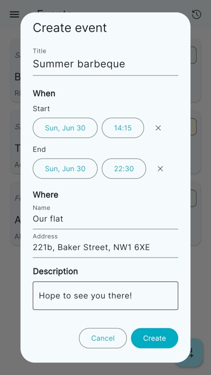 Gather: A simple event planner