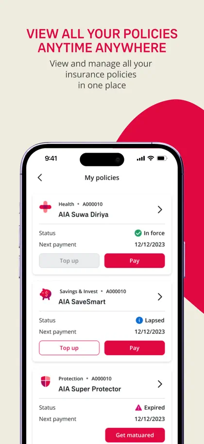 Screenshot 3 von 6 zu AIA+ Sri Lanka