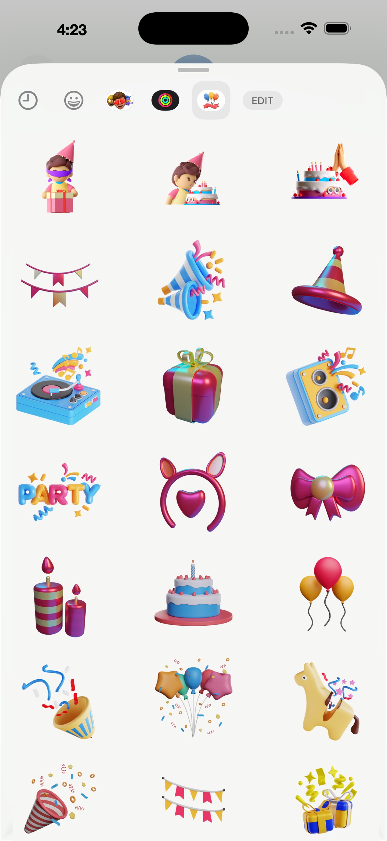 Screenshot 9 of Birthday Stickers +