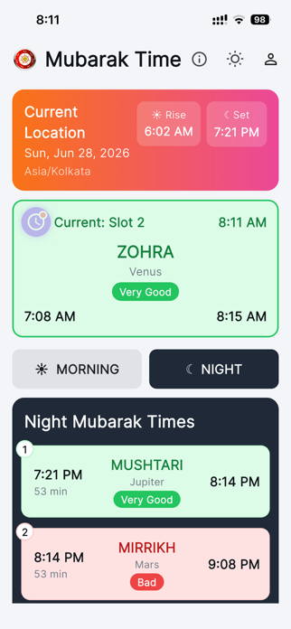 Mubarak Time Calculator Screenshot 4 of 8