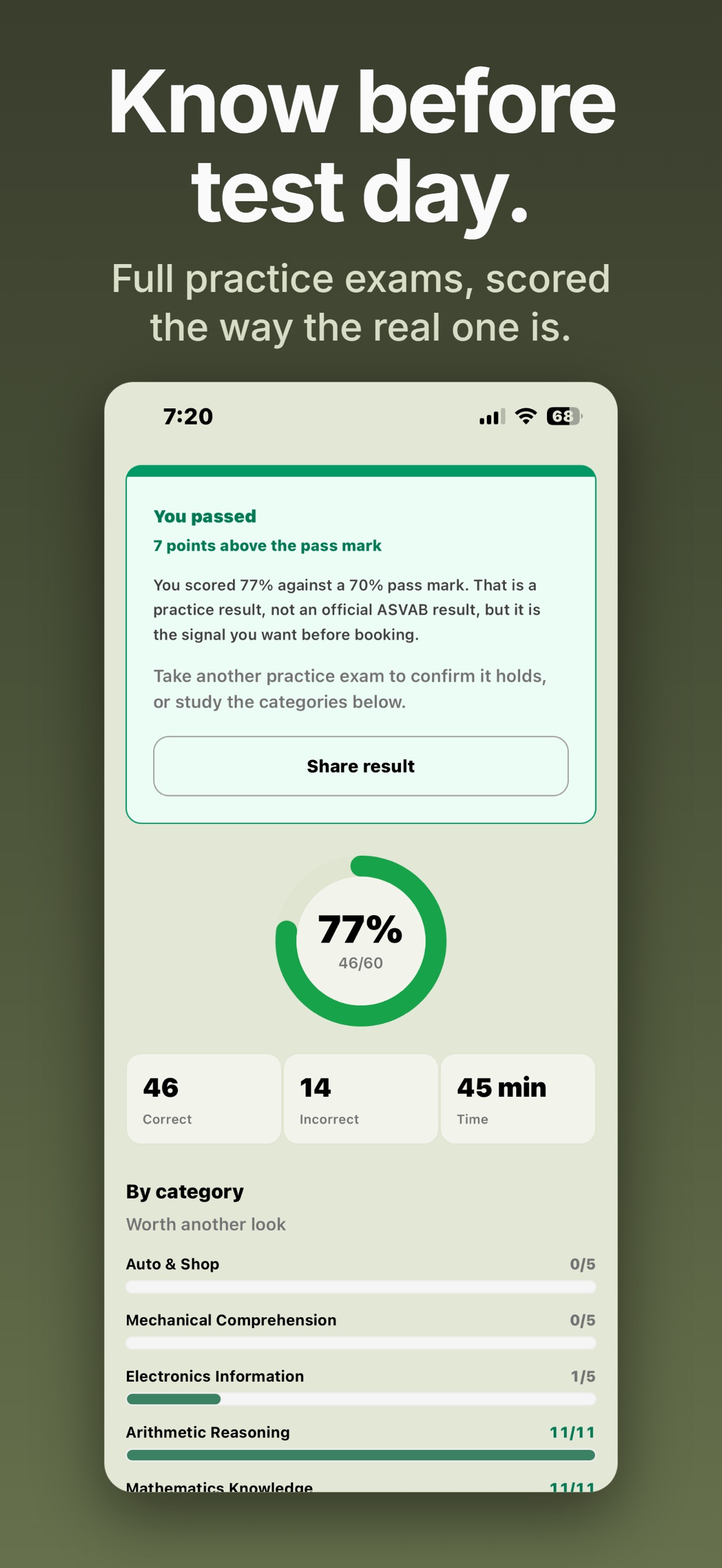 Screenshot 3 of ASVAB Exam Prep Practice Test