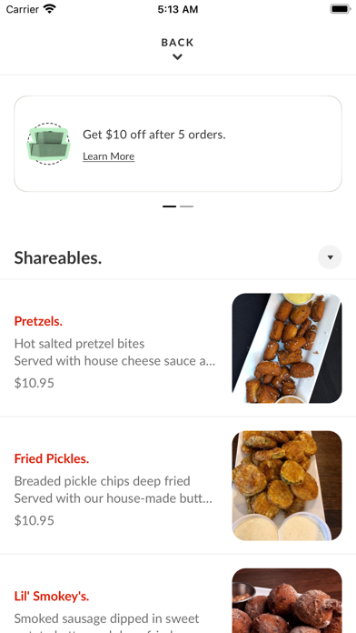 Cowbell Burger & Whiskey Bar iPhone screenshot 3 - Food & Drink app