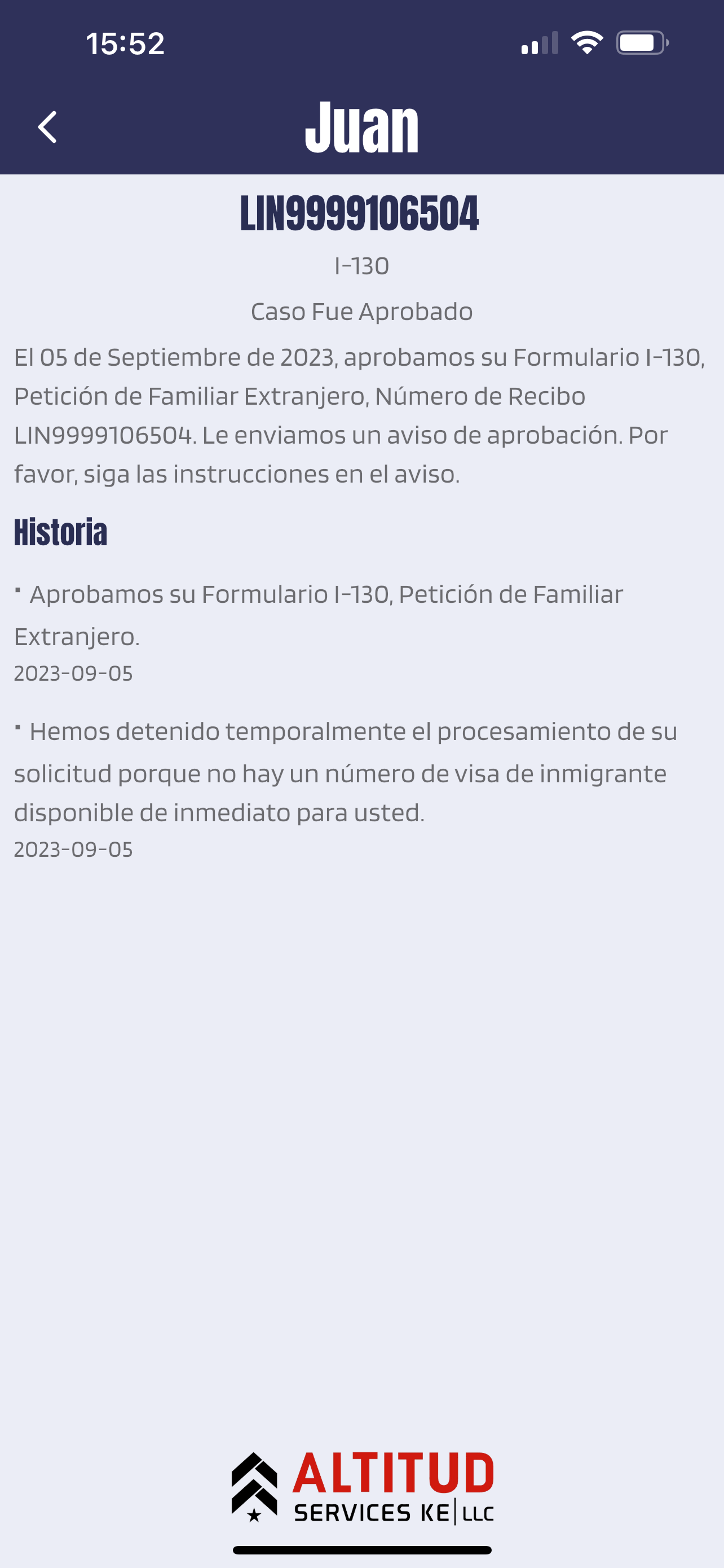 Altitud Case Status screenshot 4