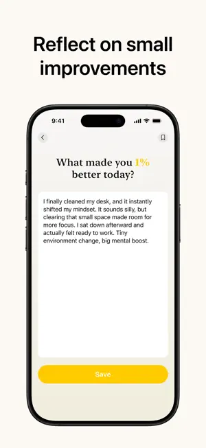Self Growth Journal OnePercent screenshot 2