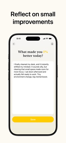 Self Growth Journal OnePercent screenshot