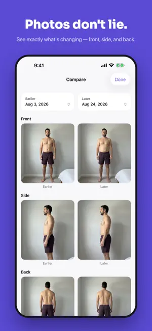 MeThen: Progress Photo Tracker screenshot 1